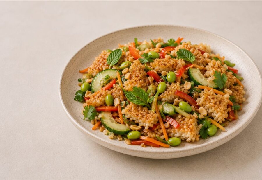 Crispy rice salad – sałatka z chrupiącym ryżem