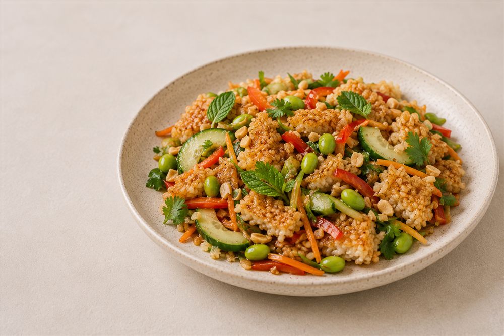Crispy rice salad – sałatka z chrupiącym ryżem