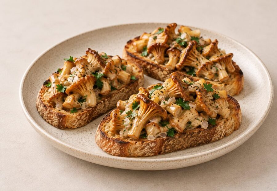 Szwedzki kantarelltoast – grzanka z kurkami zamiast kolejnego sosu kurkowego
